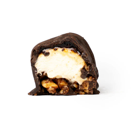 Bomboană cu ciocolată neagră și caramel