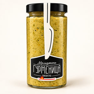 Malidjano picant – pastă de ardei verzi și vinete coapte, Gourmenitsa – 490 g