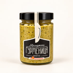 Malidjano picant – pastă de ardei verzi și vinete coapte, Gourmenitsa – 330 g