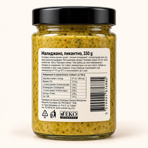Malidjano picant – pastă de ardei verzi și vinete coapte, Gourmenitsa – 330 g
