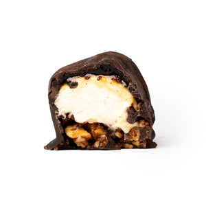 Cutie praline grecesti cu ciocolata neagra si ciocolata alba//