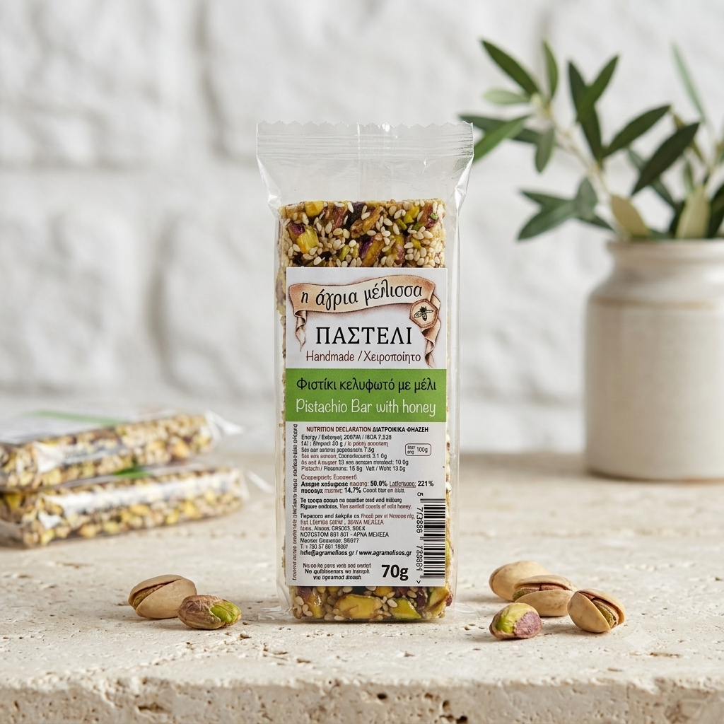 Pasteli cu fistic și miere 70 g
